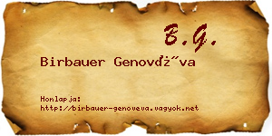 Birbauer Genovéva névjegykártya